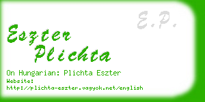 eszter plichta business card